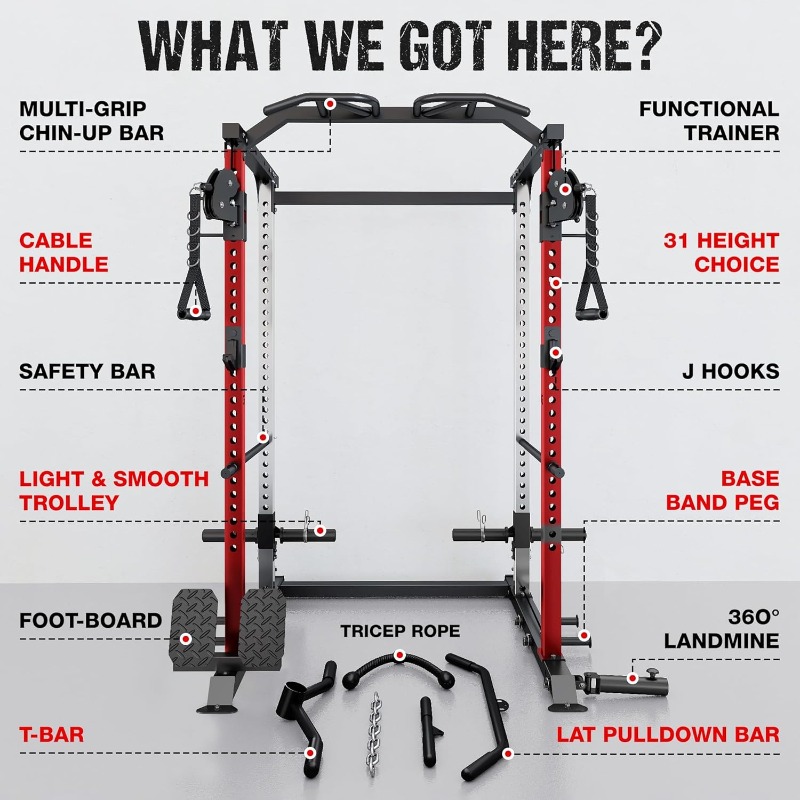 DP01 Power Cage, 2000LBS Squat - Squat Rack Power ulasan dan harga