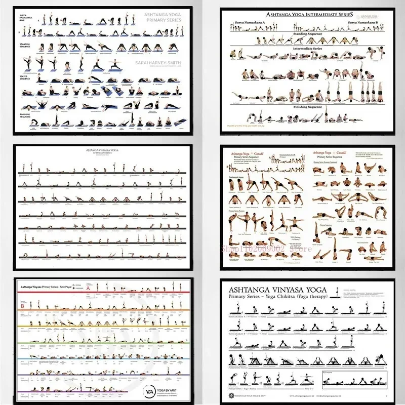 Ashtanga Yoga Chart for Home W - Home Gym Yoga Room ulasan dan harga