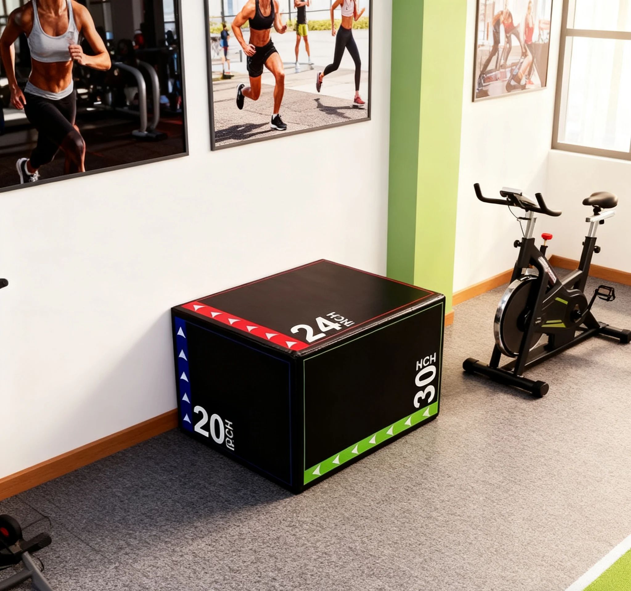3-in-1Jump Box Plyometric Box  - Home Gym On Carpet ulasan dan harga