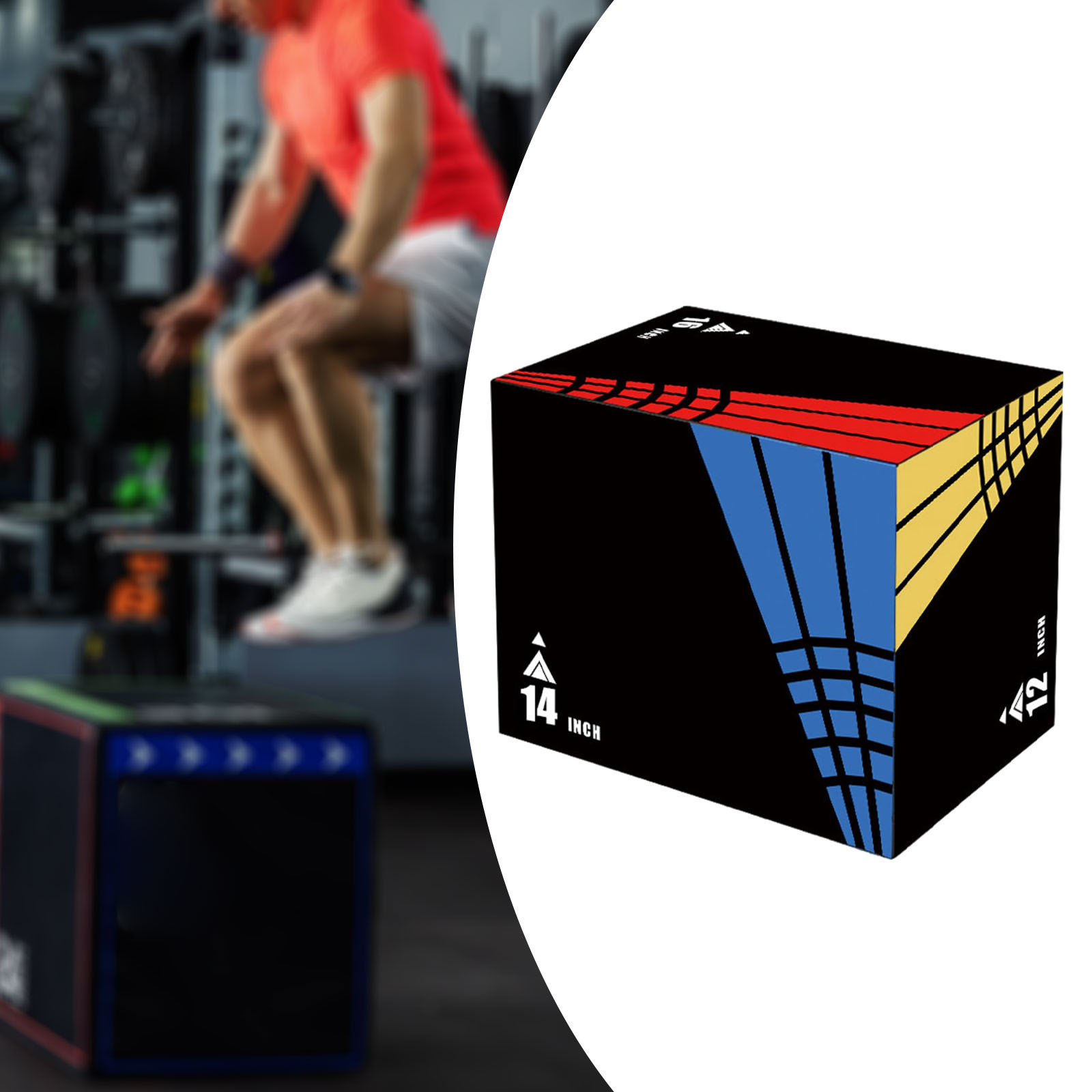 3-in-1Jump Box Plyometric Box  - Home Gym On Carpet ulasan dan harga