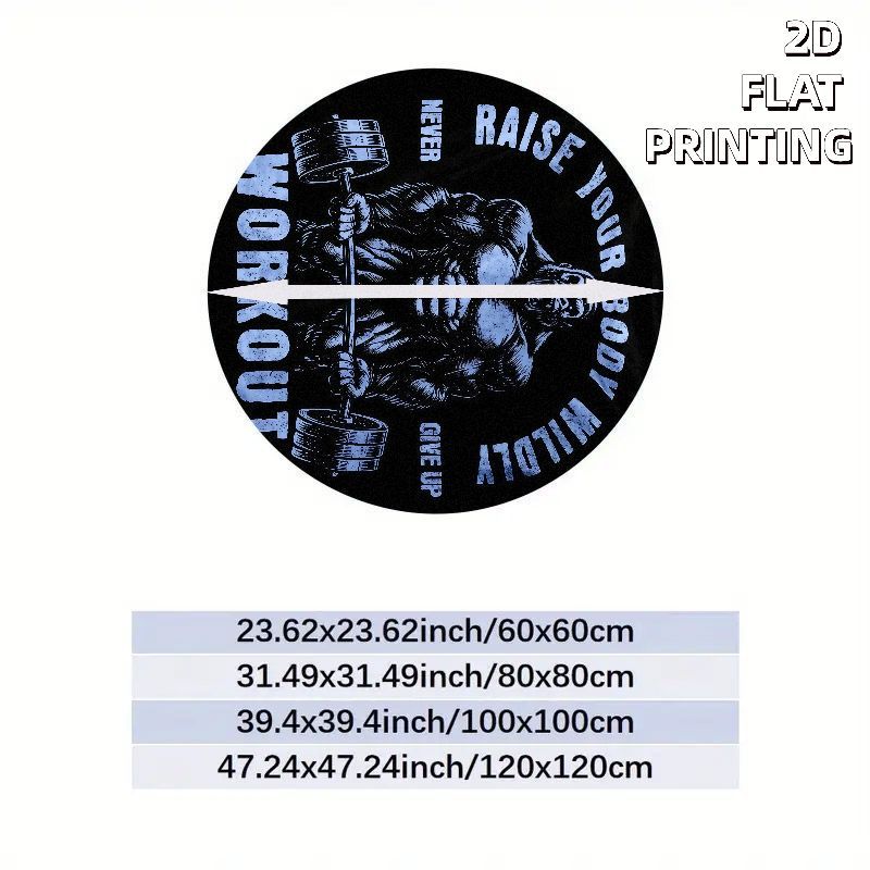 Muscle Man Workout Quote Round - Home Zone Gym ulasan dan harga