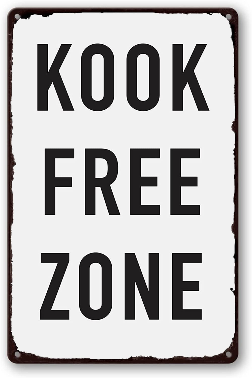 Kook Free Zone Tin Sign Vintag - Home Zone Gym ulasan dan harga