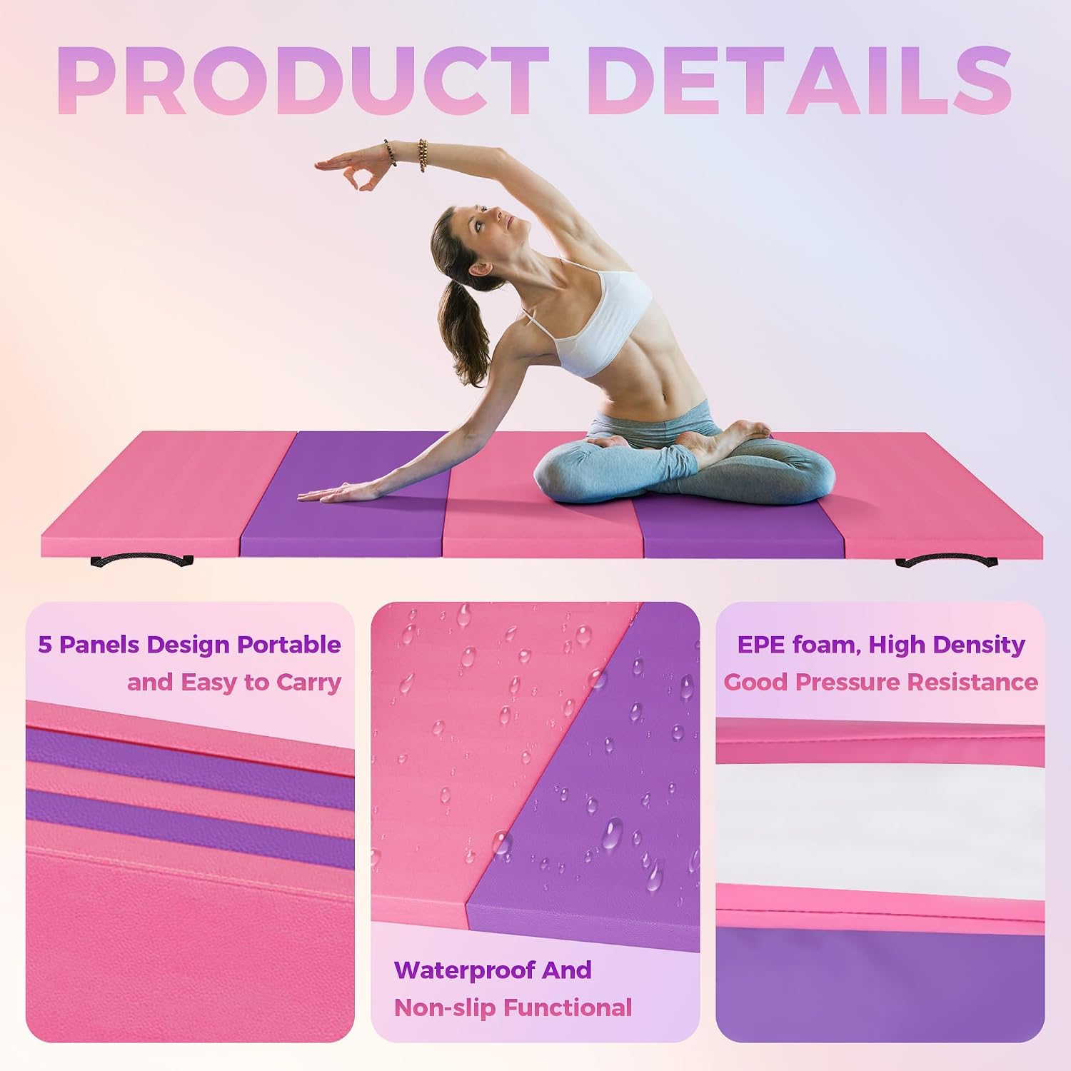 Foldable Yoga Mat Gymnastics M - Home Gym On Carpet ulasan dan harga