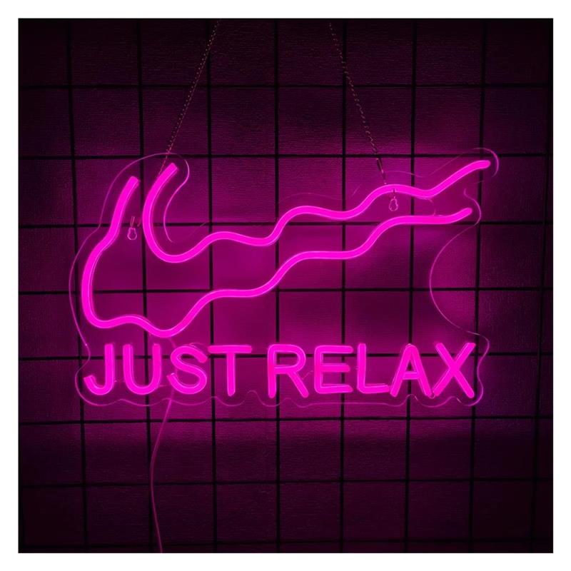 Just Relax Neon Sign Light For - Home Gym Yoga Room ulasan dan harga