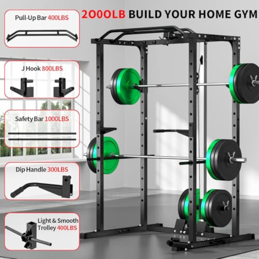 Home gym power rack with LAT p - Squat Rack Power ulasan dan harga
