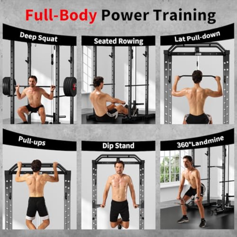Home gym power rack with LAT p - Squat Rack Power ulasan dan harga