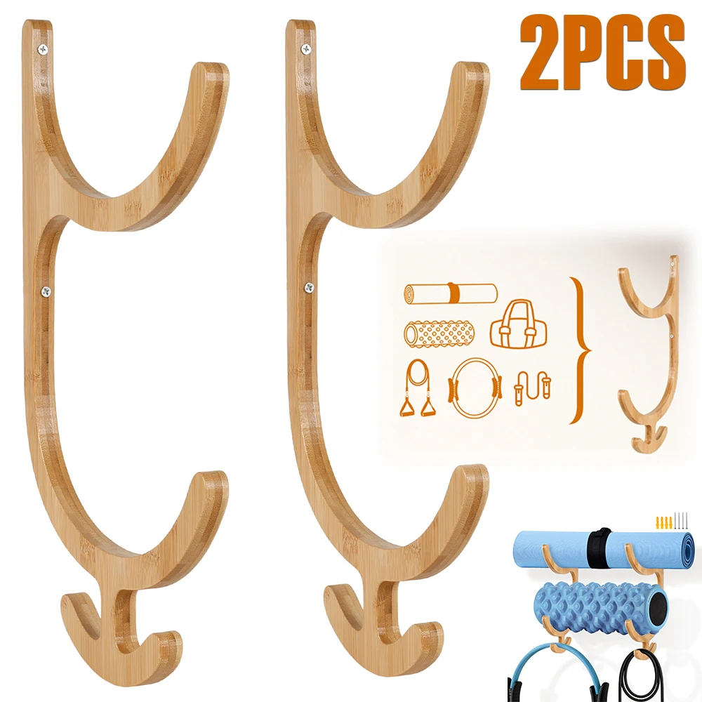 2Pcs Yoga Mat Storage Rack Wal - Home Gym On Carpet ulasan dan harga
