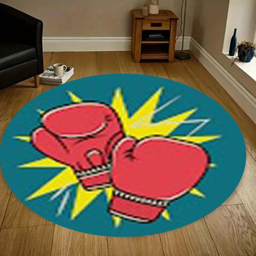 Comic Boxing Gloves Round Rug  - Home Zone Gym ulasan dan harga
