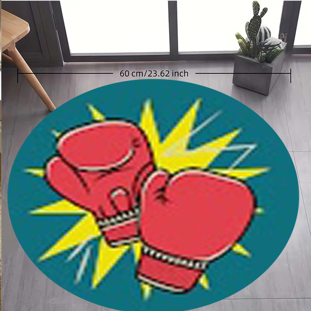 Comic Boxing Gloves Round Rug  - Home Zone Gym ulasan dan harga