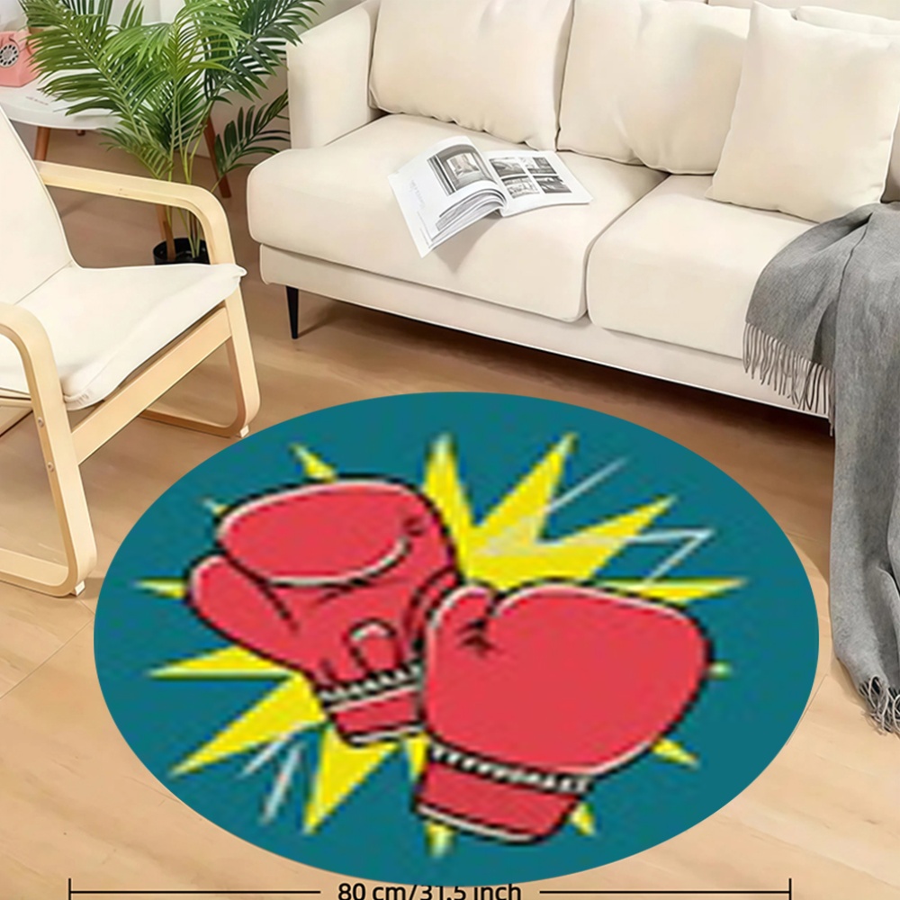 Comic Boxing Gloves Round Rug  - Home Zone Gym ulasan dan harga