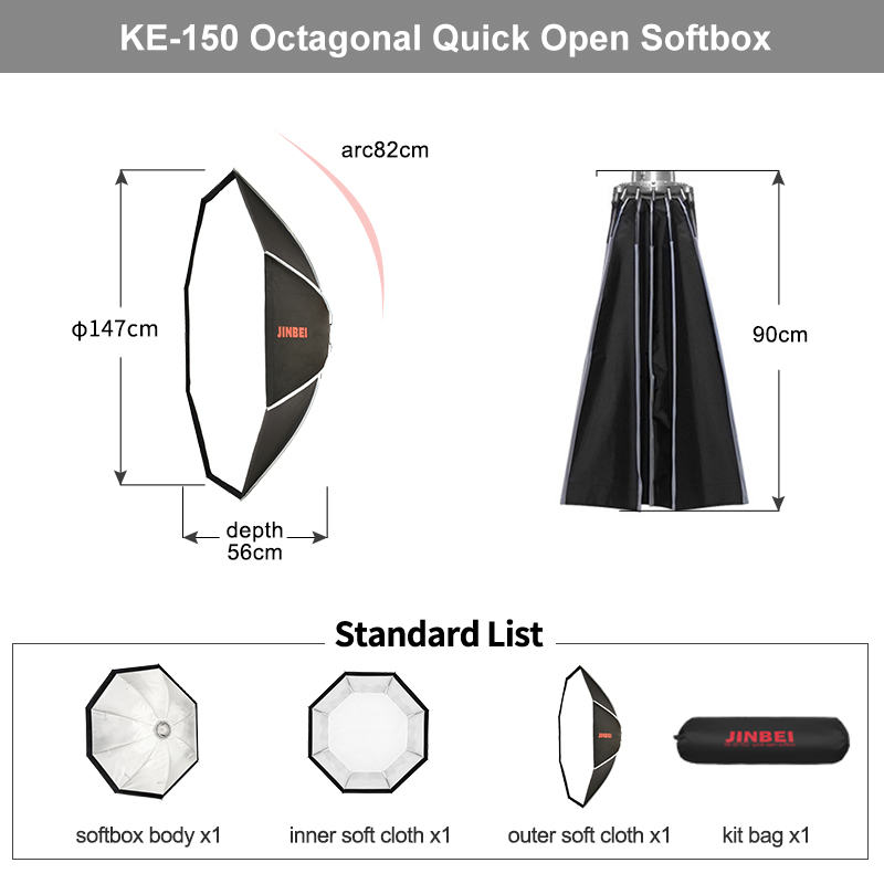JINBEI KE- 150cm Quick Set-up  - Plyo Box Set ulasan dan harga