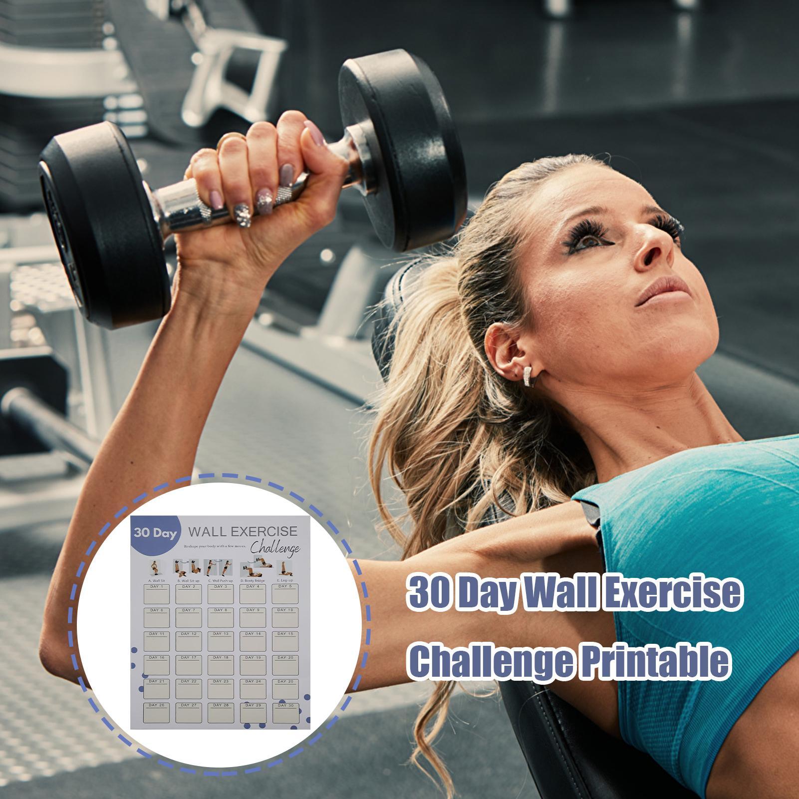 Wall Fitness Planner 30 Days H - Workout Plan Home Gym ulasan dan harga